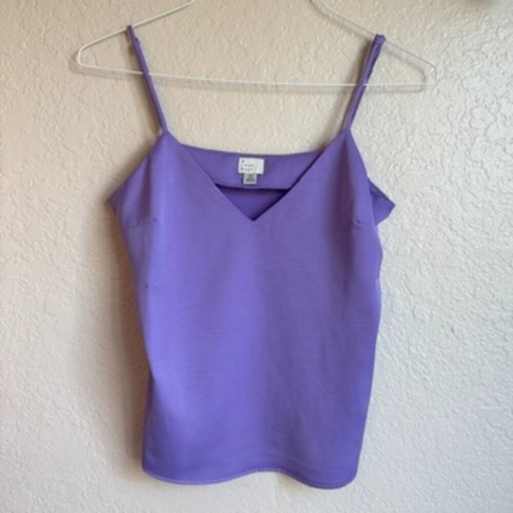 A New Day Lavender V-Neck Cami Top Size XS